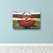 Rotes Flugzeug und Holzschrauber Leinwanddruck (Insitu (Holzboden))