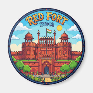 Rotes Fort Indien Magnet