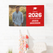 Rotes Foto Abschluss 2026 Banner (Insitu)
