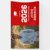 Rotes Foto Abschluss 2026 Banner (Vertikal)