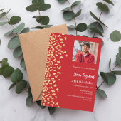 Rotes Foto Einladung