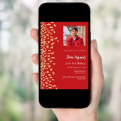 Rotes Foto Einladung