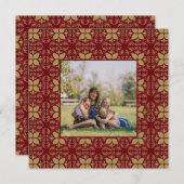 Rotes Foto Feiertagskarte (Vorne/Hinten)