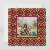 Rotes Foto Feiertagskarte (Vorderseite)