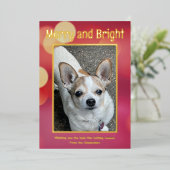 Rotes Foto Folien Feiertagskarte (Stehend vorne)