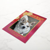 Rotes Foto Folien Feiertagskarte (Gedreht)