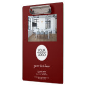 Rotes Foto für die benutzerdefinierte Werbeaktion  Klemmbrett (Links)