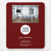 Rotes Foto für die benutzerdefinierte Werbeaktion  Mousepad (Vorne)