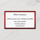 Rotes Foto für Firmenlogos Visitenkarte (Rückseite)