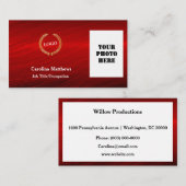 Rotes Foto für Firmenlogos Visitenkarte (Vorne/Hinten)