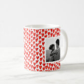 Rotes Foto Herzenvalentines Tages Kaffeetasse (VorderseiteRechts)