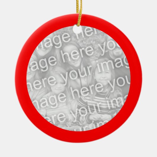 Rotes Foto Keramikornament (Vorne)