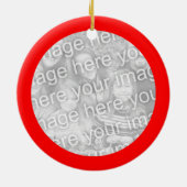 Rotes Foto Keramikornament (Hinten)