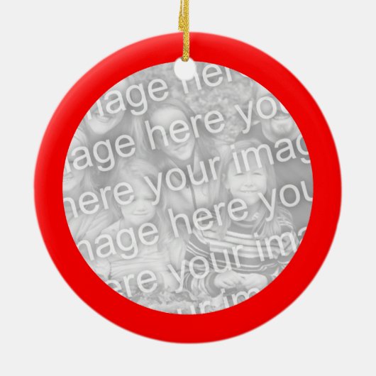 Rotes Foto Keramikornament (Hinten)