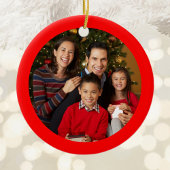 Rotes Foto Keramikornament