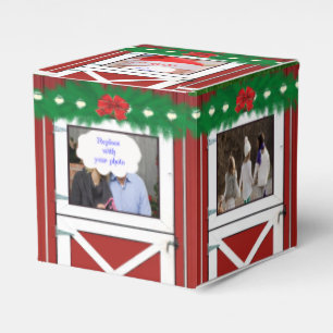 Rotes Foto-kundenspezifisches Geschenk der Geschenkschachtel