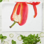 Rotes Foto mit Text Geschirrtuch (Gefaltet)