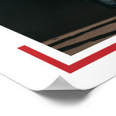 Rotes Foto Moderner Abschluss Poster (Ecke)