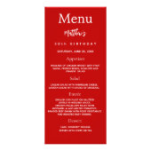 Rotes Foto Spaß Fakten Geburtstagskarte Werbekarte (Vorne)