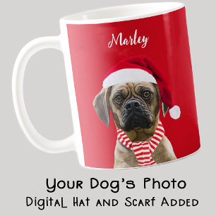 Rotes Foto-Weihnachtsgeschenk für Hunde-Liebhaber  Kaffeetasse