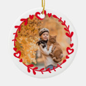 Rotes Foto & Zitat Weihnachtsschmuck (Vorne)