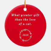 Rotes Foto & Zitat Weihnachtsschmuck (Hinten)