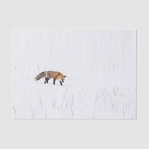 ROTES FOX AUF SCHNEETISSUPAPIER SEIDENPAPIER