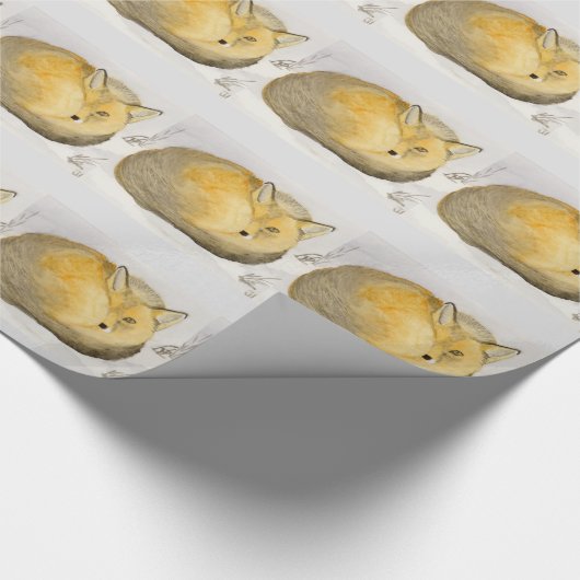 Rotes Fox-Packpapier Geschenkpapier (Ecke)