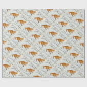 Rotes Fox-Packpapier Geschenkpapier (Flach)
