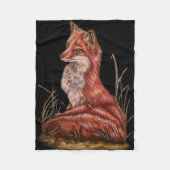 Rotes Fox-Tierkunst-Zeichnen, was der Fuchs? Fleecedecke (Vorderseite)