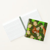 ROTES FOX UNTER DEN WEISSEN GRÜNEN BLÄTTER, FOLIAG NOTIZBLOCK (Innenseite)