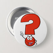 Rotes Fragezeichen-Button Button (Vorne & Hinten)