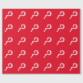 Rotes Fragezeichen-Geschenkpapier | Matt Geschenkpapier (Flach)