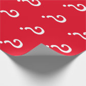 Rotes Fragezeichen-Geschenkpapier | Matt Geschenkpapier (Ecke)