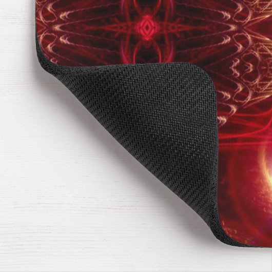 Rotes Fraktal Mousepad (Ecke)