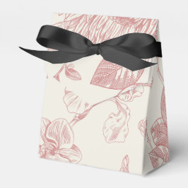 Rotes Französisches Floral Toile Geschenkschachtel