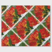 Rotes Freesie Geschenkpapier (Flach)