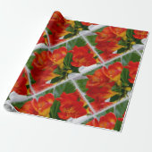 Rotes Freesie Geschenkpapier (Ungerollt)