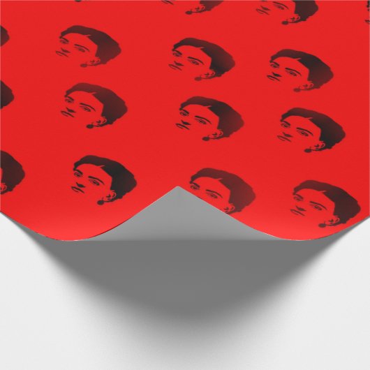 Rotes Frida Kahlo Packpapier (Ecke)