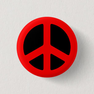 Rotes Friedenszeichen Button
