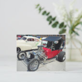 Rotes Frisierte Auto, 1 Postkarte (Stehend Vorderseite)