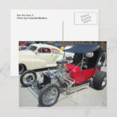 Rotes Frisierte Auto, 1 Postkarte (Vorne/Hinten)