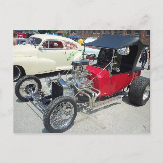 Rotes Frisierte Auto, 1 Postkarte (Vorderseite)