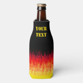 Rotes Frisierte Auto Flammen Flaschenkühler (Flaschenvorderseite)