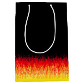 Rotes Frisierte Auto Flammen Mittlere Geschenktüte (Vorderseite)