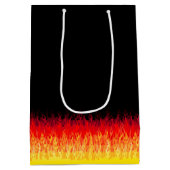 Rotes Frisierte Auto Flammen Mittlere Geschenktüte (Rückseite)