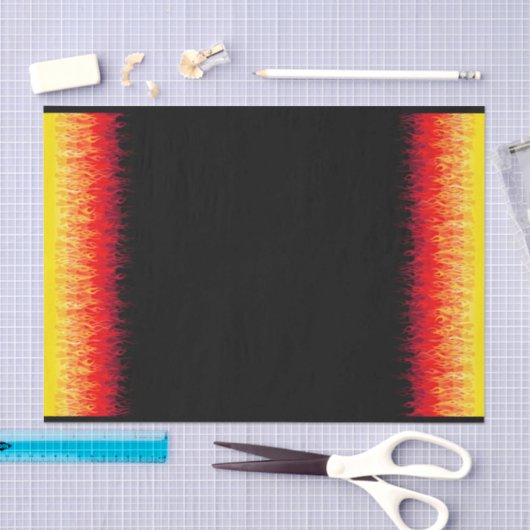 Rotes Frisierte Auto Flammen Seidenpapier (Handwerk)