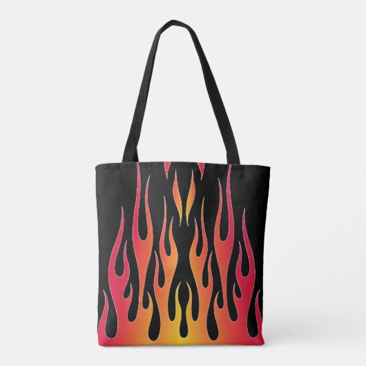 Rotes Frisierte Auto Flammen Tasche (Rückseite)