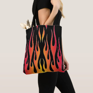 Rotes Frisierte Auto Flammen Tasche
