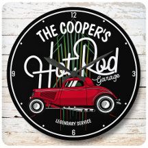 Rotes Frisierte Auto Garage Pinstripes JE NAME Vin